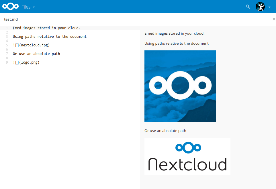 Nextcloud Markdown Editor